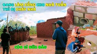 Quanglinhvlogs || Đang Làm Cống Nhà Tuấn Bông Nhiên Xảy Ra Sự Cố Cháy Nhà ???