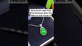 Spicy Green Jade Hulu#earrings #ring #pendant #necklace #jewelry #jewellery #jadeite #jade #china