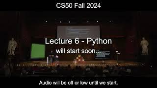 CS50 Fall 2024 - Lecture 6 - Python (live, unedited)