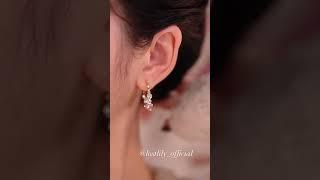 gold Electroplated earrings #sri#350