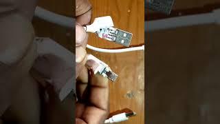 How to repair damage usb cable/data cable repair/charging cable #shorts