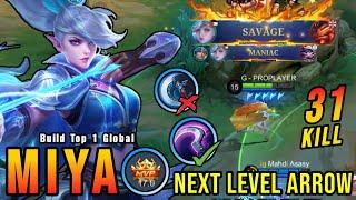 SAVAGE & MANIAC!! 31 Kills Miya Monster Gold Laner (NEW BUILD) - Build Top 1 Global Miya ~ MLBB