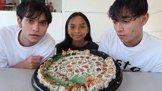 SUSHI EATING CONTEST WITH MARCUS, LUCAS, & STEVE!!