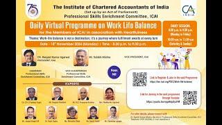 Daily Virtual Programme on Work Life Balance