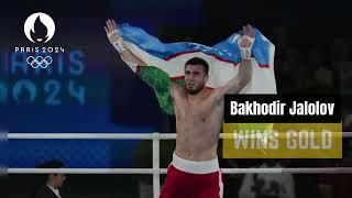 Uzbekistan's  Bakhodir Jalolov wins gold in the men's +92kg boxing final at the Paris 2024 Olympics