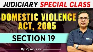 Domestic Violence Act, 2005 for Judiciary Exam | Section- 19 | By Vijandra sir #dvact