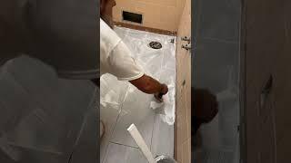 White Grout #handyman #tiles #diy #bathroom