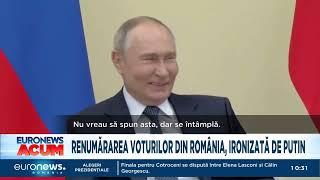 Putin ironizează decizia CCR privind renumărarea voturilor la primul tur de prezidențiale