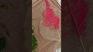 Making Glitter Leaf with Leaf Skeleton #craftshorts#creative#newcraftidea