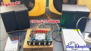 Very Powerfull 2.1 Class-D 220+220+350W Dual Audio IC Amplifier Board | 12v To 36v Dc