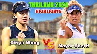 Xinyu Wang vs Mayar Sherif Rd. 1 Full Highlights | WTA Thailand ( Hua Hin ) Open 2024