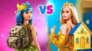 STUNNING DOLL TRANSFORMATION  DIY Makeover Ideas! Poor vs. Rich Barbie Glow-Up by 123 GO SCHOOL