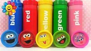 Sesame Street Learning Activity  | Color Surprises Play Doh | Educational Toddler Videos