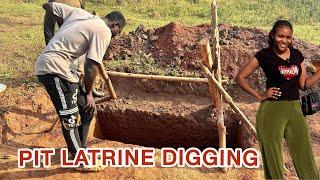 Digging Our 40FT Pit Lartine In Uganda// Building MY Dream House In Uganda