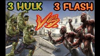 OHA!! KAOS ÇIKTI HİLE SANDILAR!! 3 HULK vs 3 FLASH (CS:GO)