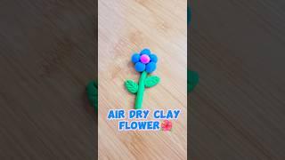 Air Dry Clay Flower | Soft Clay Flower🪻 #short #claytime #clayforbegginers #diy #art #playdoh