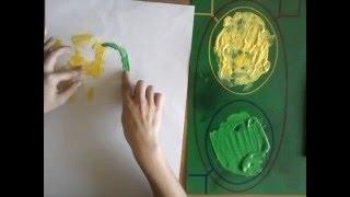 Painting a flower