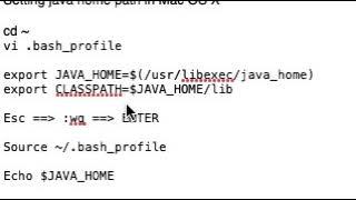 Setting Java Home path in Mac OS X