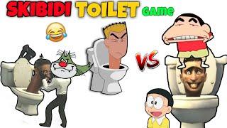 Shinchan And Nobita Playing SASTE SKIBIDI TOILET MONSTER HORROR GAMES  | Very Funny Gameplay