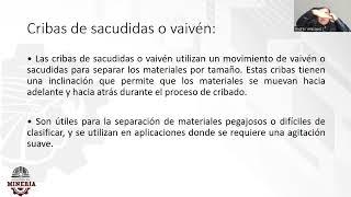 Preparación de minerales |U5: equipos industriales de cribado | Tec de Sombrerete
