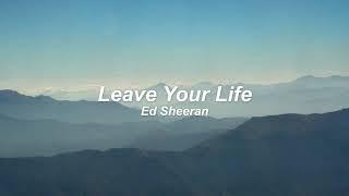 Ed Sheeran - Leave Your Life (Letra em Português)