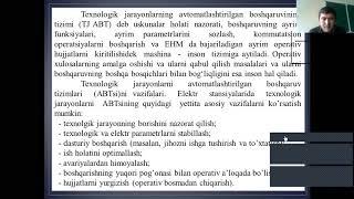Elektr stansiyalari texnologik jarayonining ABT si