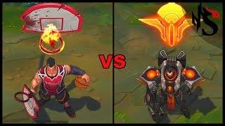 Dunkmaster Darius vs Dreadnova Darius Legendary vs Epic Skins Comparison (League of Legends)