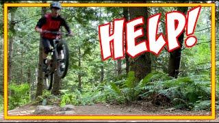 Reaching out to help a fellow MTB'r get back on his bike.