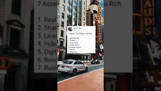7 ASSETS THAT MAKES YOU RICH|Michael Aditya|#shorts