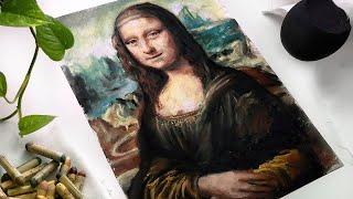 ASMR - Drawing the Mona Lisa by Leonardo Da Vinci - No Talking