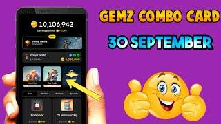 Gemz Daily combo Cards | Gemz Coin Daily Combo Card 30 September