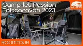 Roomtour 2023 through our Camp-let Passion trailer tent