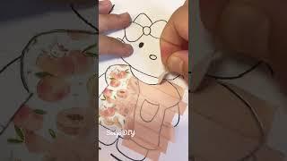 Hello kitty Dress with Washi Tape and Glitter #hellokitty #paintwithme