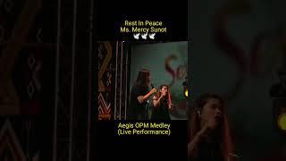 Aegis  OPM Medley ( Live Performance )Rest in Peace Ms. Mercy SUNOT lead vocalist Aegis Band