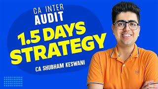 Target 60+ | CA Inter Audit 1.5 Days Planner | CA Shubham Keswani (AIR 8)