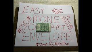 Easy Money Origami Gift Sealed Dollar Envelope Money Origami Design © #DrPhu