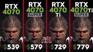 RTX 4070 vs RTX 4070 Super vs RTX 4070 Ti vs RTX 4070 Ti Super | Ryzen 5 7600 | Tested in 15 games