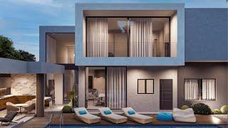 Luxury Modern House Design | 4 Bedroom | with an outdoor kitchen | 290 sqm.