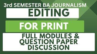 Editing for Print - Full Modules Discussion| Yahya Yahi