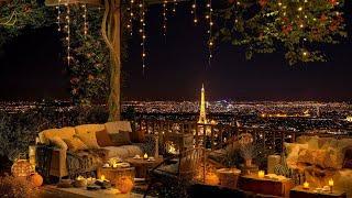 Romantic Paris Apartment Ambience ️ | 4k Smooth Piano Jazz Music  | Relax and Unwind