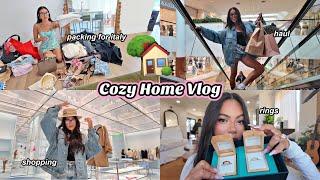 HOME VLOG  Packing for Italy + Shopping & New Wedding Rings!