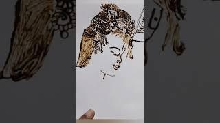 mehndi designs #drawing #krishna #mehndi #learning #artwork