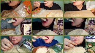 THE FEED||COMPILATION OF THREE RAW RICE THAT HAD THREE CONTENTS @RiceASMR