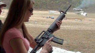 KIRSTI SHOOTS M16 (FULL-AUTO)