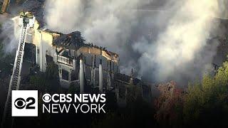 Fire rips through large home in Rockland County, New York