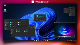 Windows 11 Theme For Windows 7 || Make Windows 7 Look Like Windows 11 || Windows 7 Dark Theme