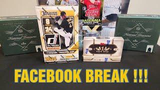 2024 Donruss Baseball Hobby Box / 2024 Topps Tier One Hobby Box Facebook Break. 7.31.24