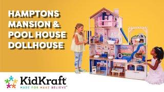 Hamptons Mansion & Pool House Dollhouse I KidKraft Wooden Dollhouses