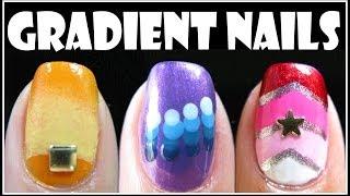 GRADIENT NAIL ART DESIGNS | FADING OMBRE NAILS TUTORIAL HOW TO EASY BEGINNER MELINEY