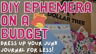 Dollar Tree Finds for Junk Journal Ephemera Makes Paper Crafting on a Budget